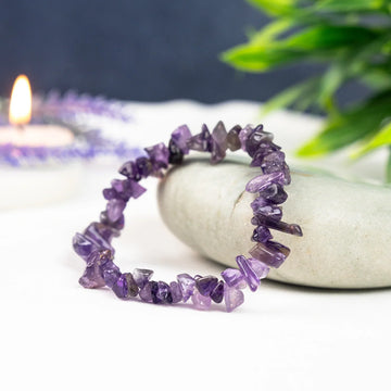 Amethyst Chips Bracelet Stretchable