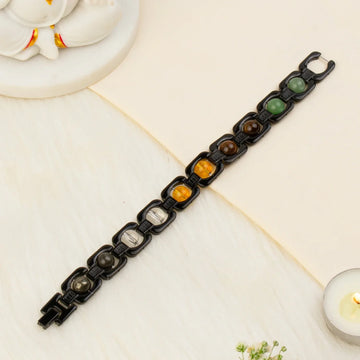Metal Dhan Yog Bracelet - Black