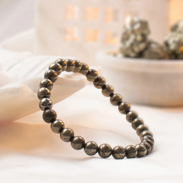 Raw Pyrite Bracelet (Women - 6mm Beads)