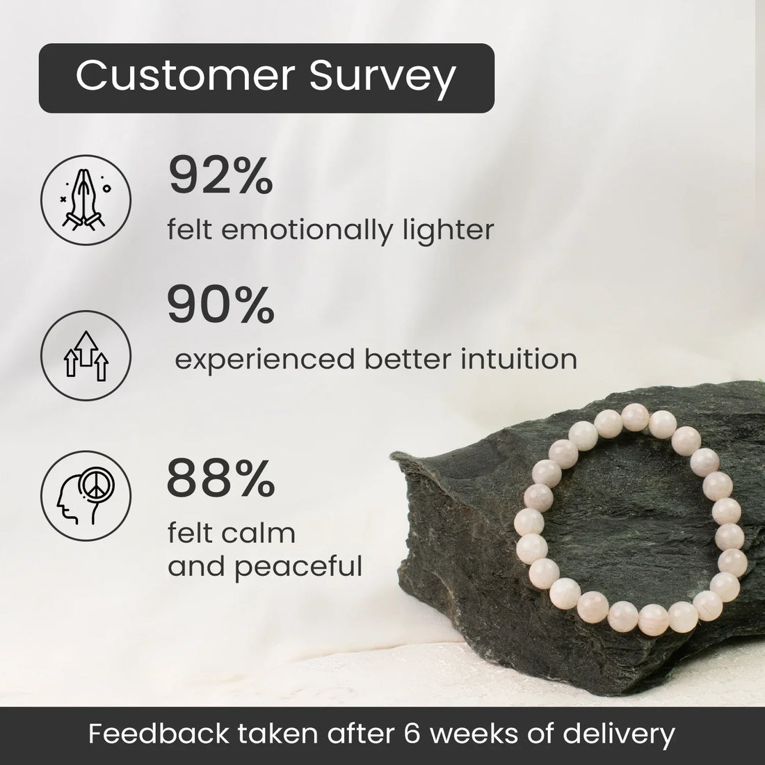 Moonstone Bracelet with FREE Raw Selenite Plate