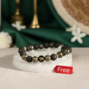 OM Pyrite Wealth Combo with FREE Raw Selenite Plate